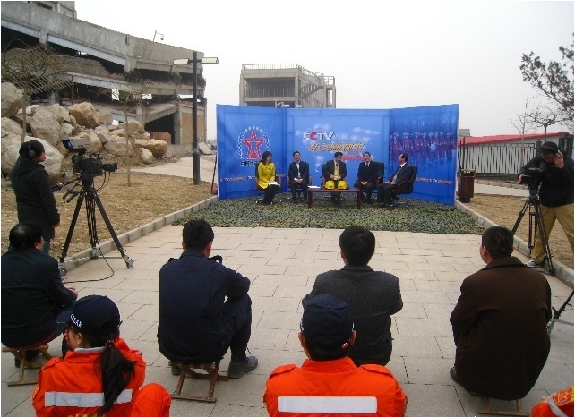 央视《防务新观察》在国家地震紧急救援训练基地制作特